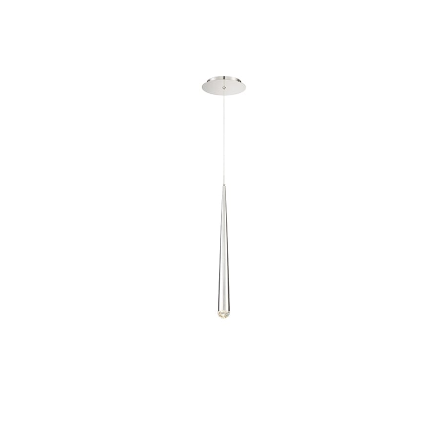 Modern Forms Cascade 1-Light Pendant in Polished Nickel