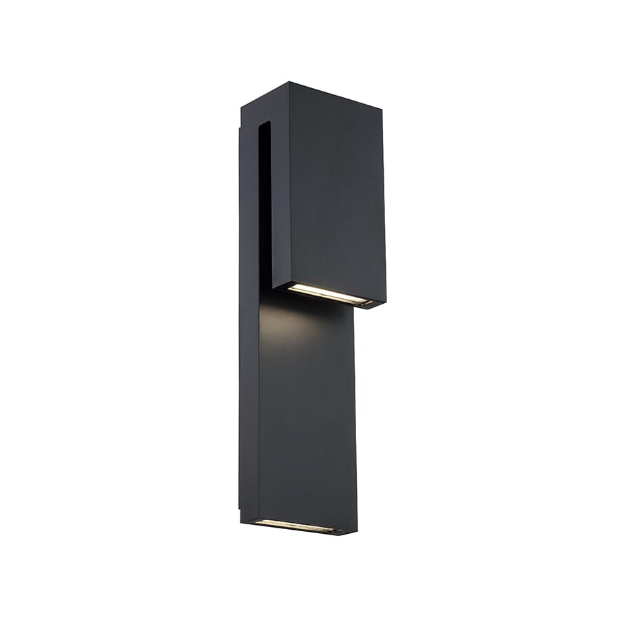 Modern Forms Double Down 2-Light Outdoor Wall Light in Black