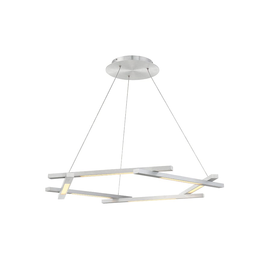 Modern Forms Metric 6-Light Pendant in Brushed Aluminum