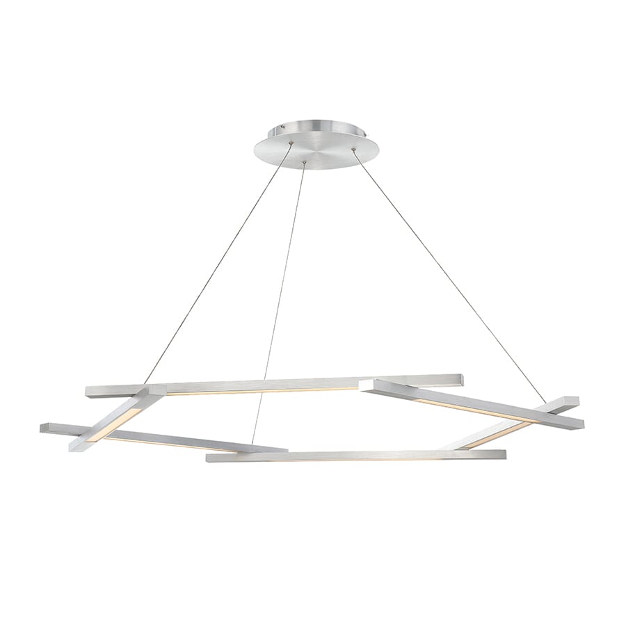 Modern Forms Metric 6-Light Pendant in Brushed Aluminum