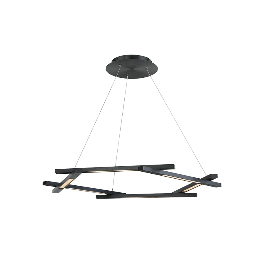 Modern Forms Metric 6-Light Pendant in Black