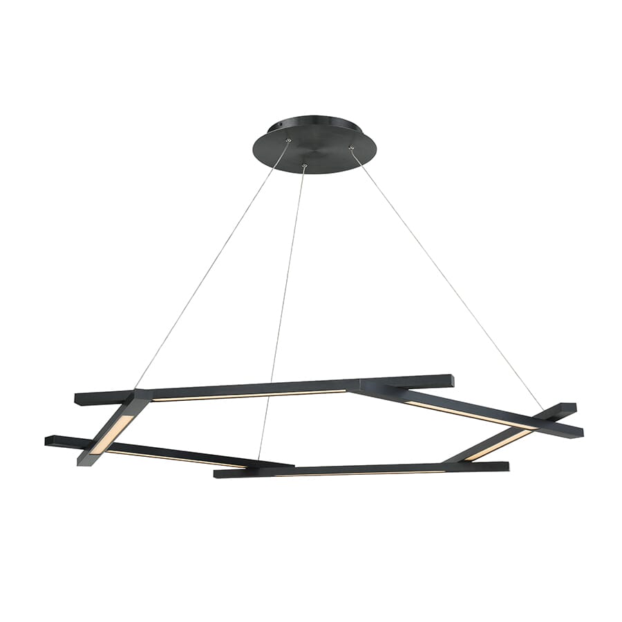 Modern Forms Metric 6-Light Pendant in Black