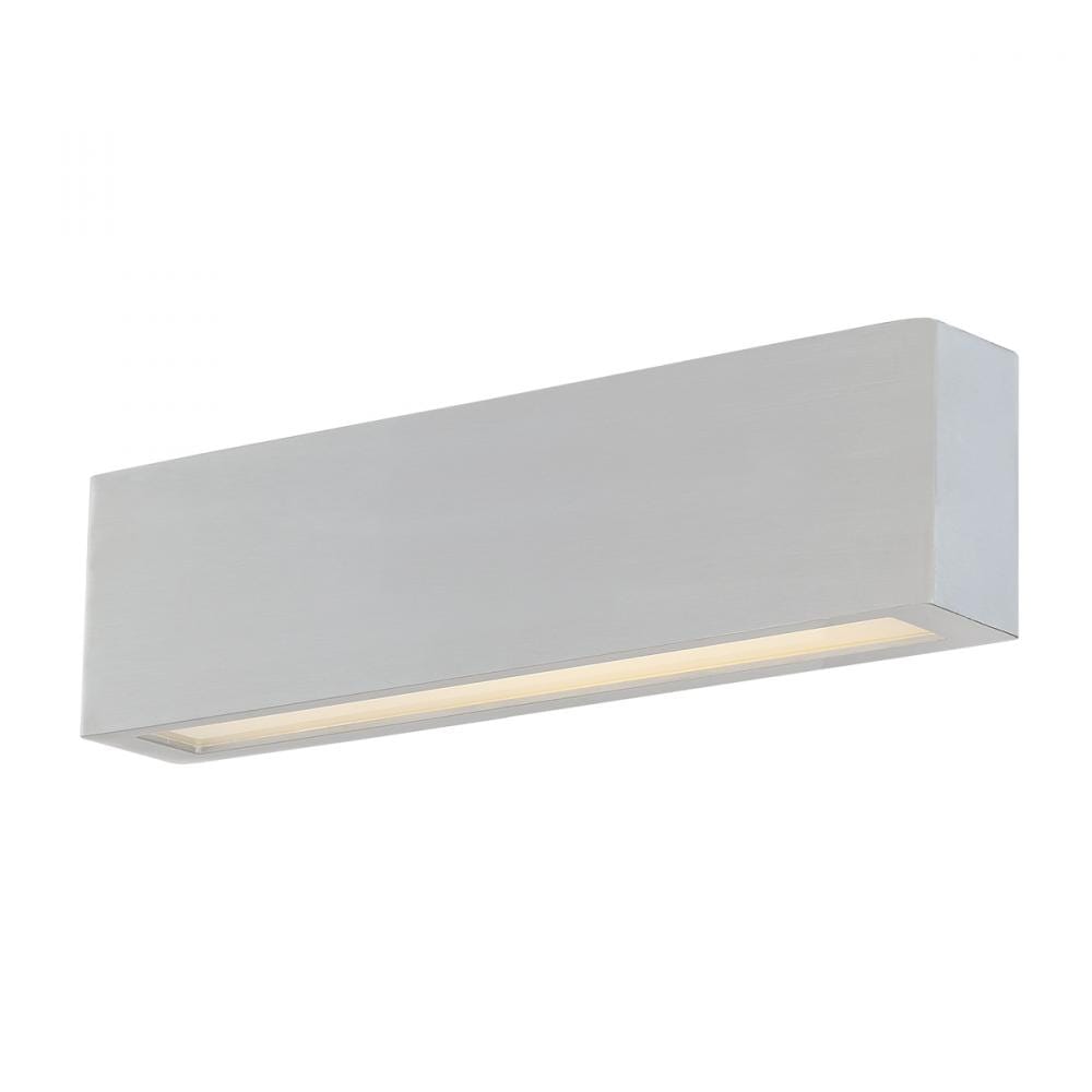 WAC Lighting 120V Verve 2-Light LED Outdoor Wall Light in Brushed Aluminum