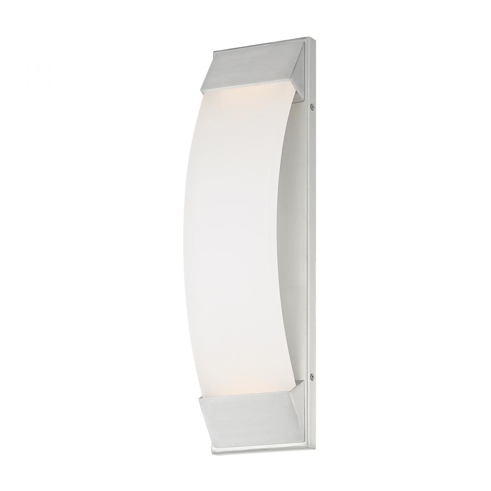 WAC Lighting 120V Panorama 1-Light LED Outdoor Wall Light in Brushed Aluminum