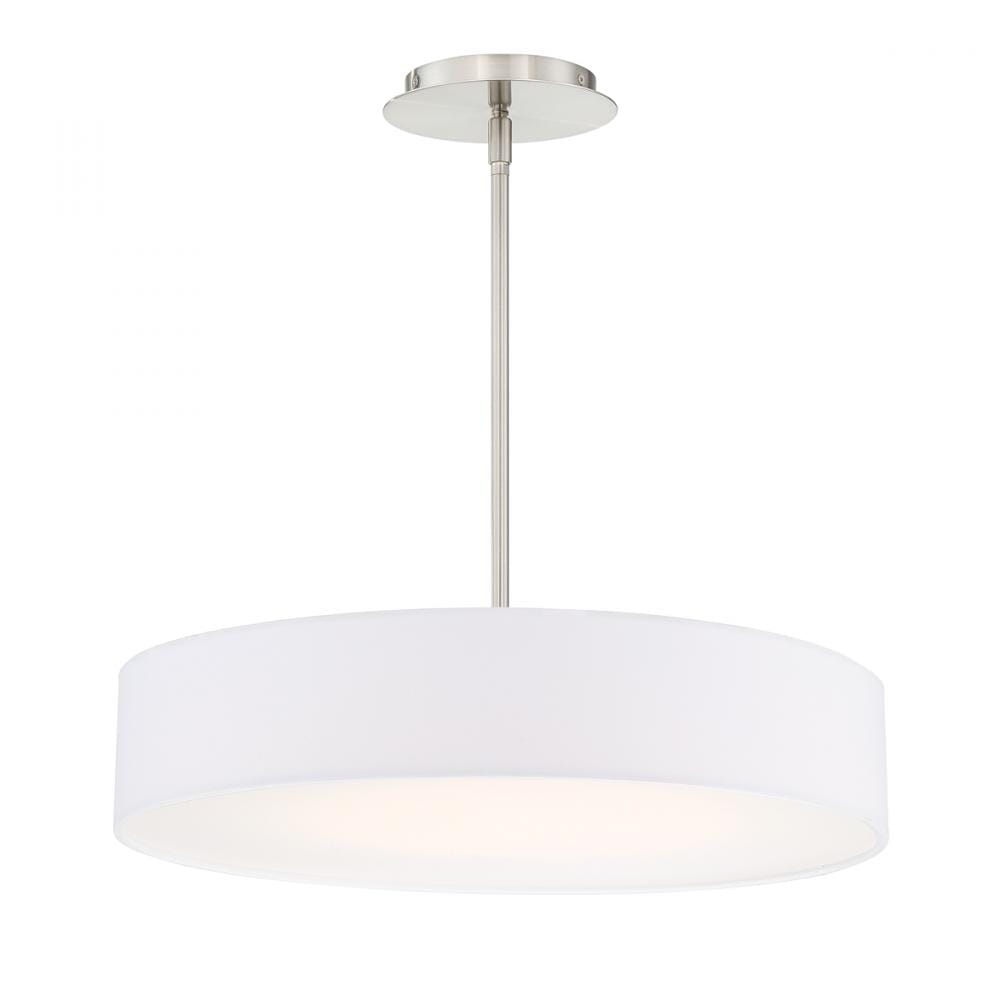 WAC Lighting 120V Manhattan 1-Light LED Pendant in Brushed Nickel