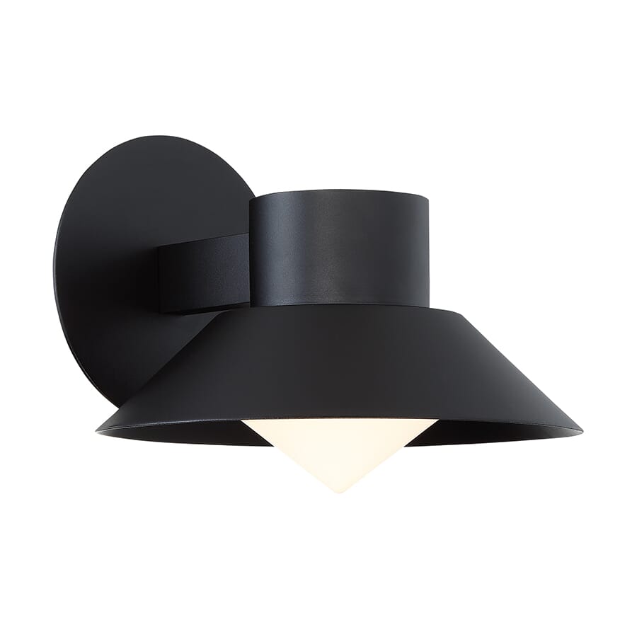 Modern Forms Oslo 1-Light Outdoor Wall Light in Black