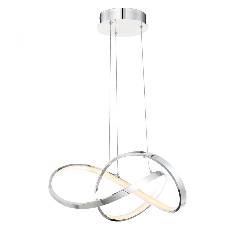 WAC Lighting Vornado 1-Light LED Pendant in Chrome