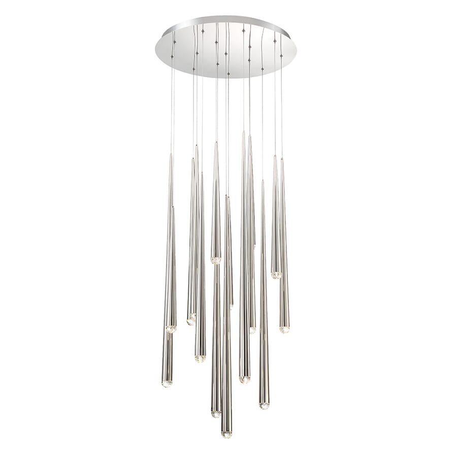 Modern Forms Cascade 15-Light Chandelier in Polished Nickel