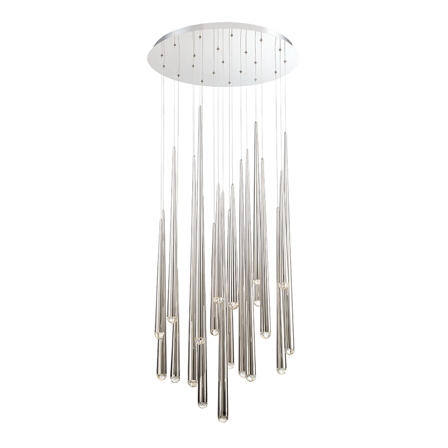 Modern Forms Cascade 21-Light Chandelier in Polished Nickel