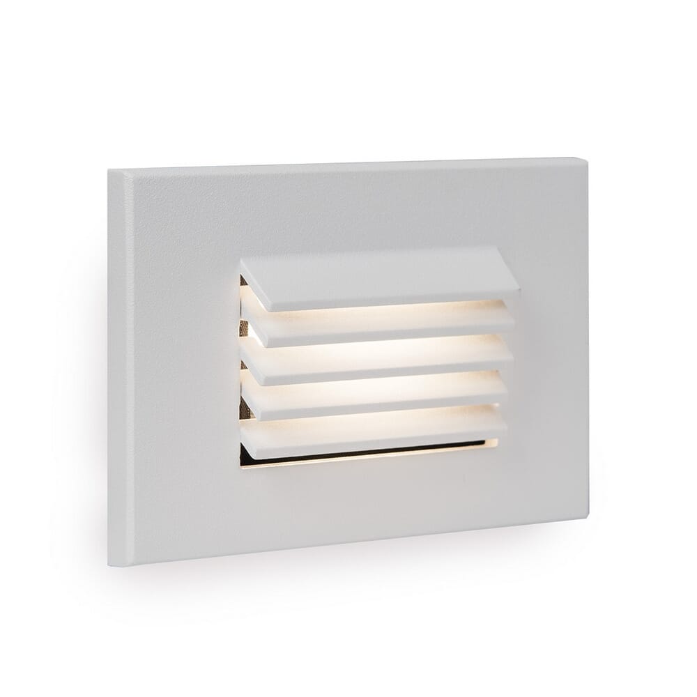 WAC Lighting 1-Light LED Low Voltage Horizontal Louvered Step and Wall Light in White