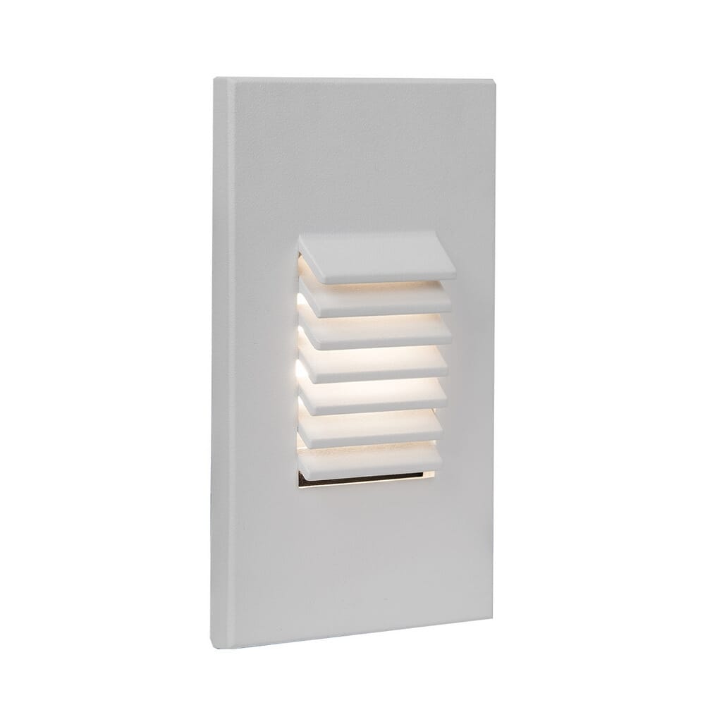 WAC Lighting 1-Light LED Low Voltage Vertical Louvered Step and Wall Light in White