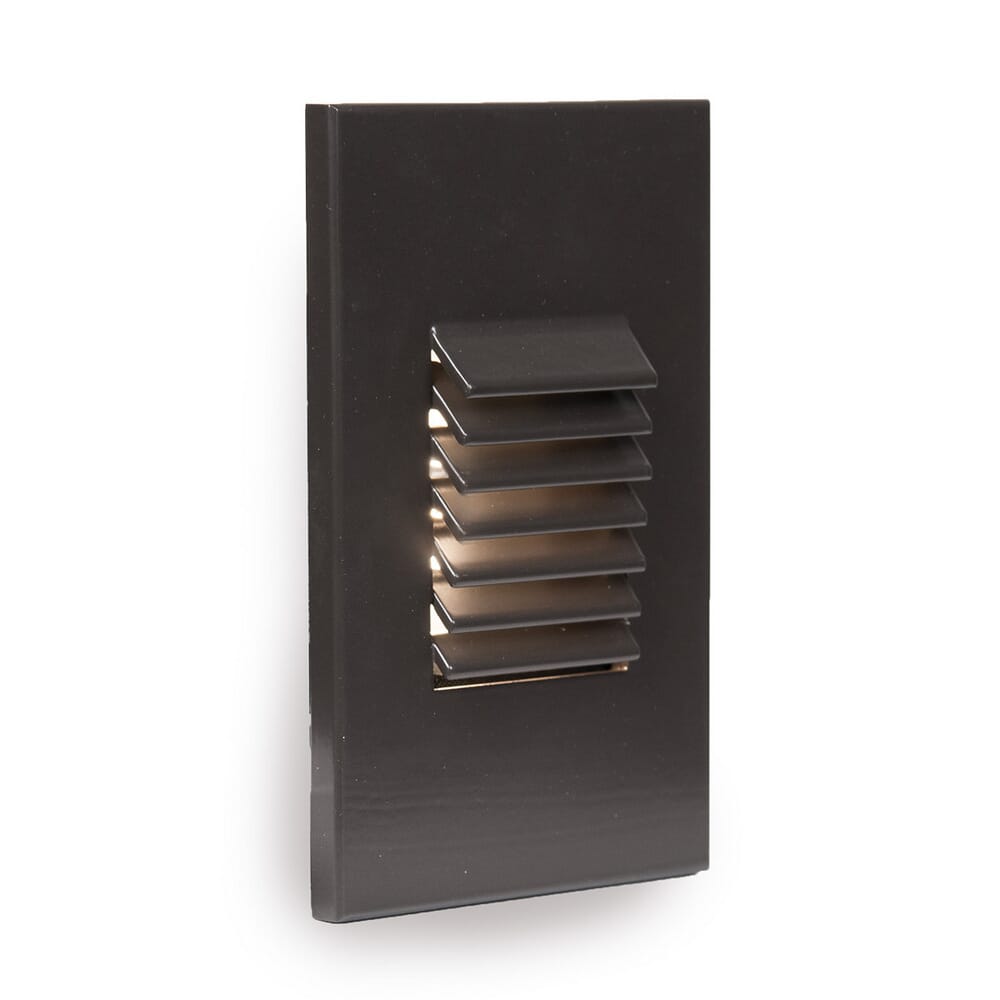 WAC Lighting 1-Light LED Low Voltage Vertical Louvered Step and Wall Light in Bronze