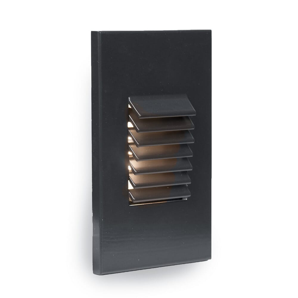 WAC Lighting 1-Light LED Low Voltage Vertical Louvered Step and Wall Light in Black