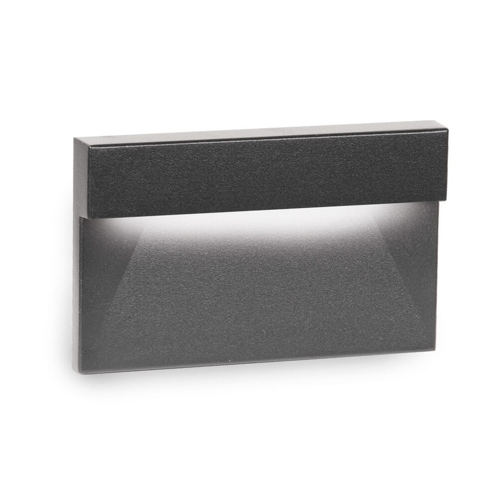 WAC Lighting 120V 1-Light LED Horizontal Ledge Step and Wall Light in Black