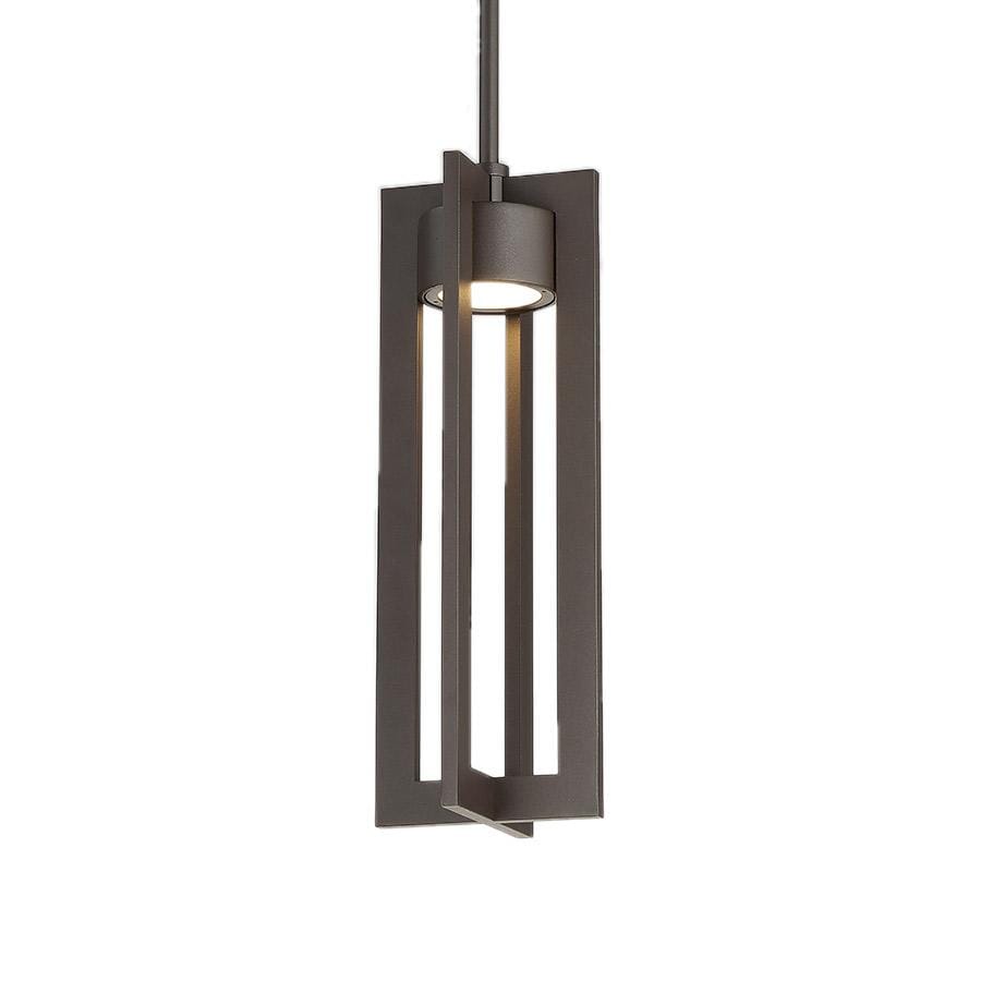 WAC Lighting 120V Chamber 1-Light LED Outdoor Pendant in Bronze