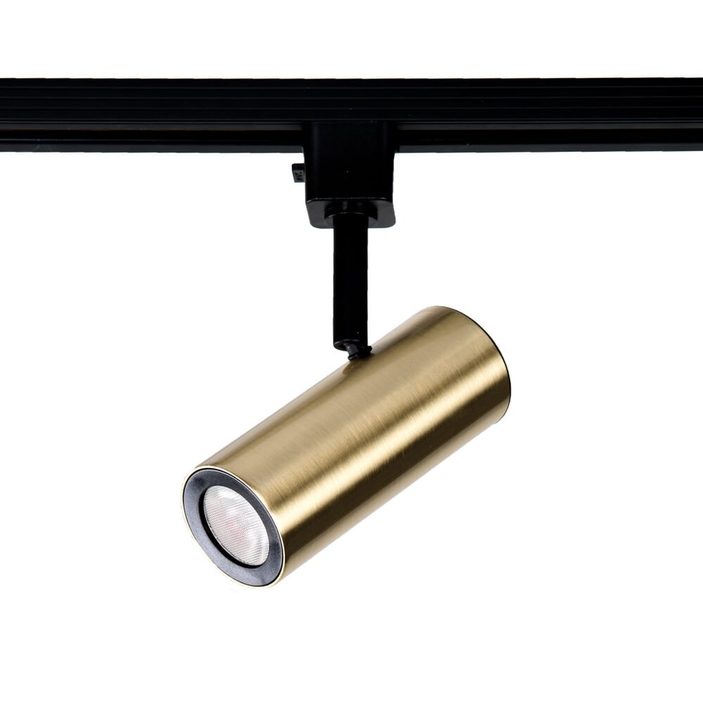 WAC Lighting 120V LED2010 Silo 1-Light X10 Track Head in Brushed Brass