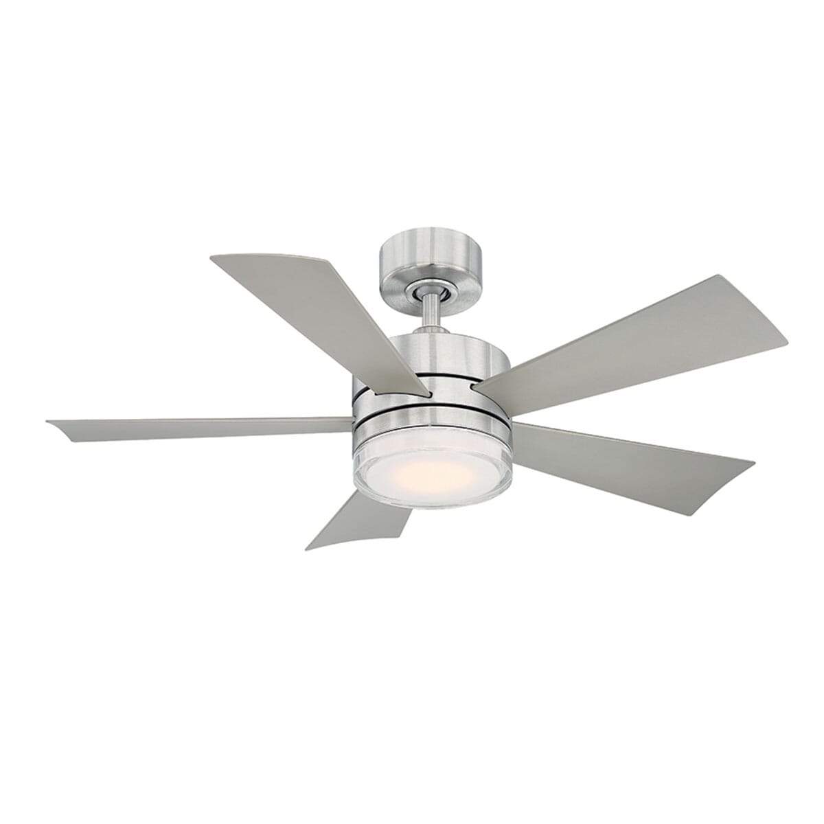 Modern Forms Wynd Outdoor 1-Light LED 42" Ceiling Fan in Stainless Steel