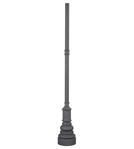 The Great Outdoors 96" Outdoor Post With Base in Black