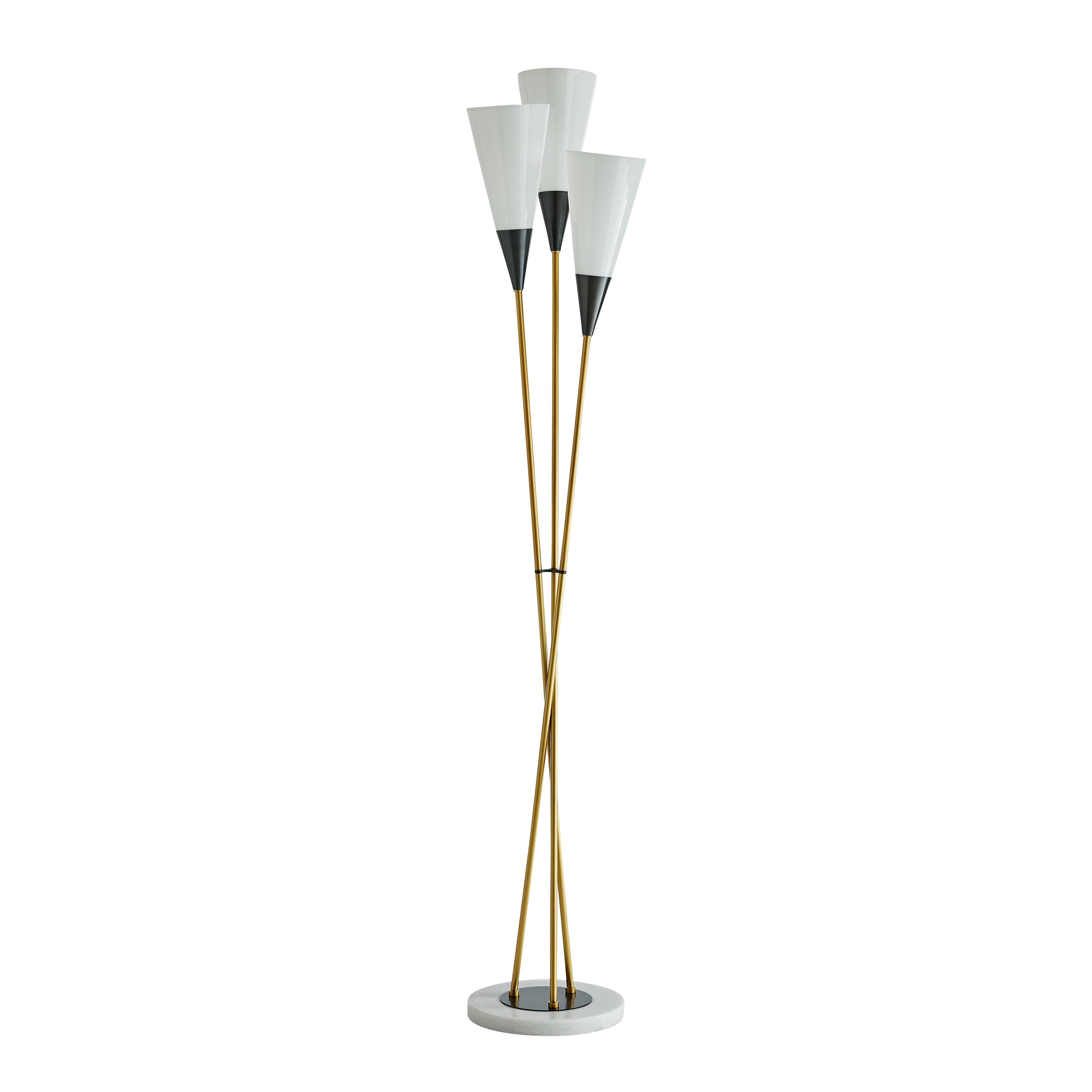 Arteriors Tierney 3-Light 70" Floor Lamp in Gold