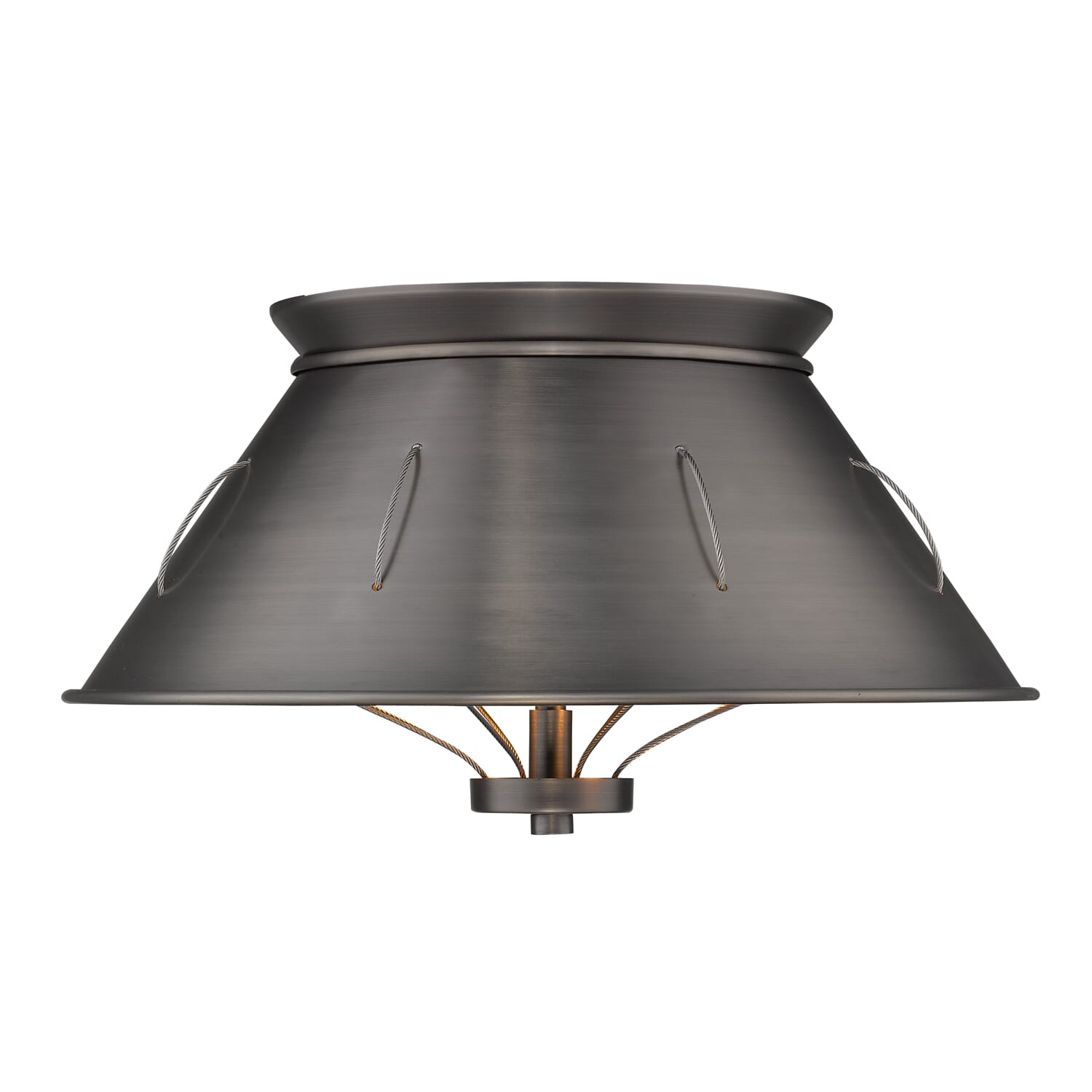 Golden Whitaker 2-Light 14" Ceiling Light in Aged Steel