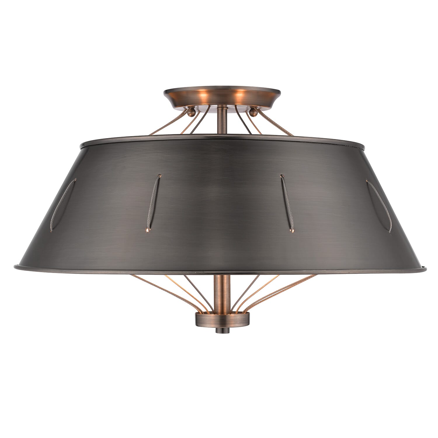 Golden Whitaker 4-Light 18" Ceiling Light in Aged Steel