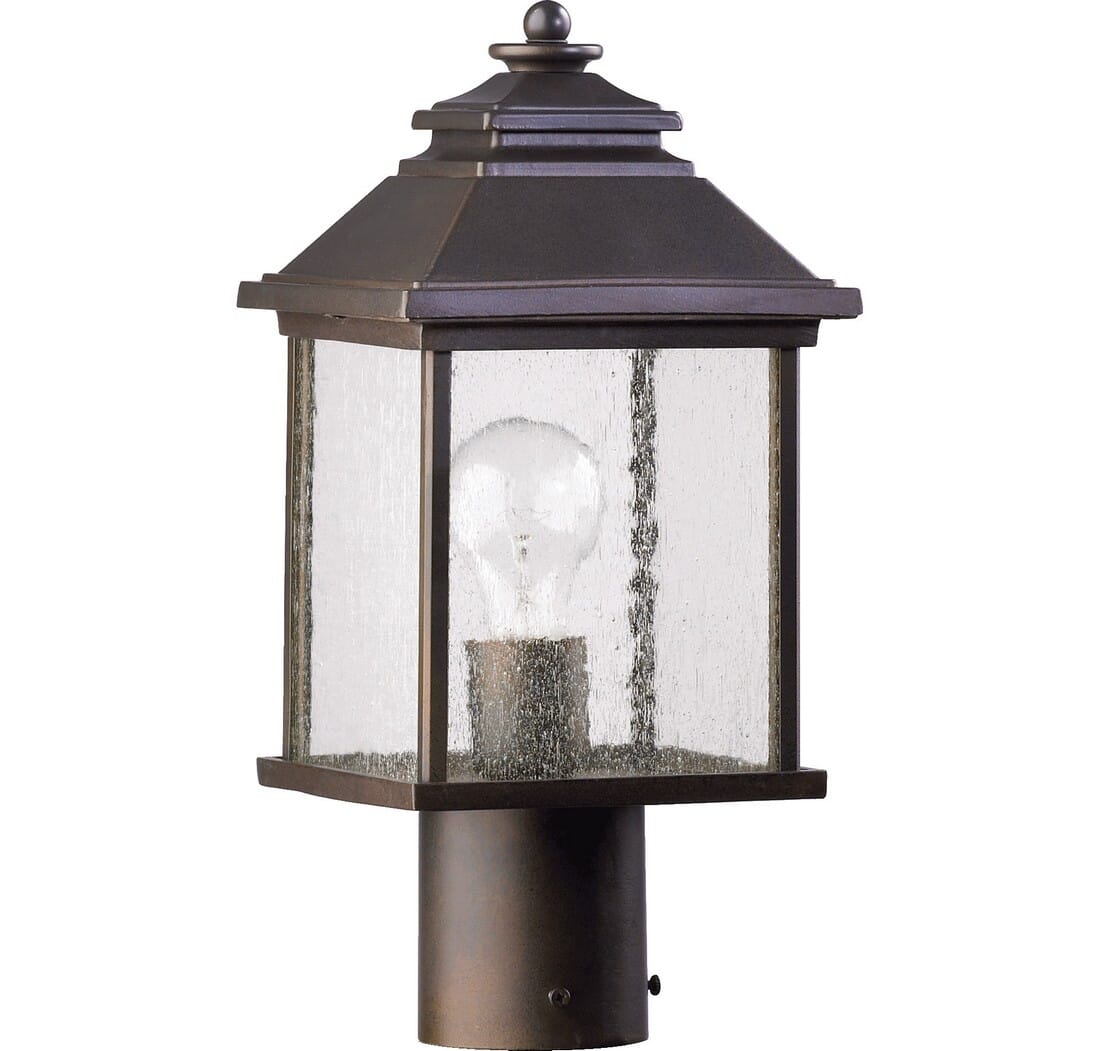 Quorum Pearson 15" Outdoor Post Light in Oiled Bronze