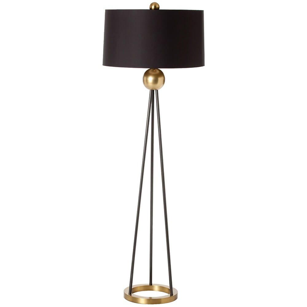 Arteriors Hadley 65.5" Black Shade Lamp in Matte Black