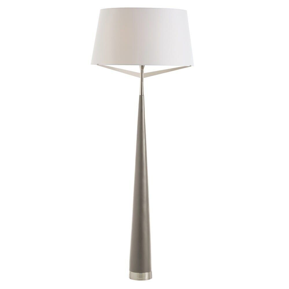 Arteriors Elden 68.5" Floor Lamp in Polished Nickel/Dove Gray Lacquer