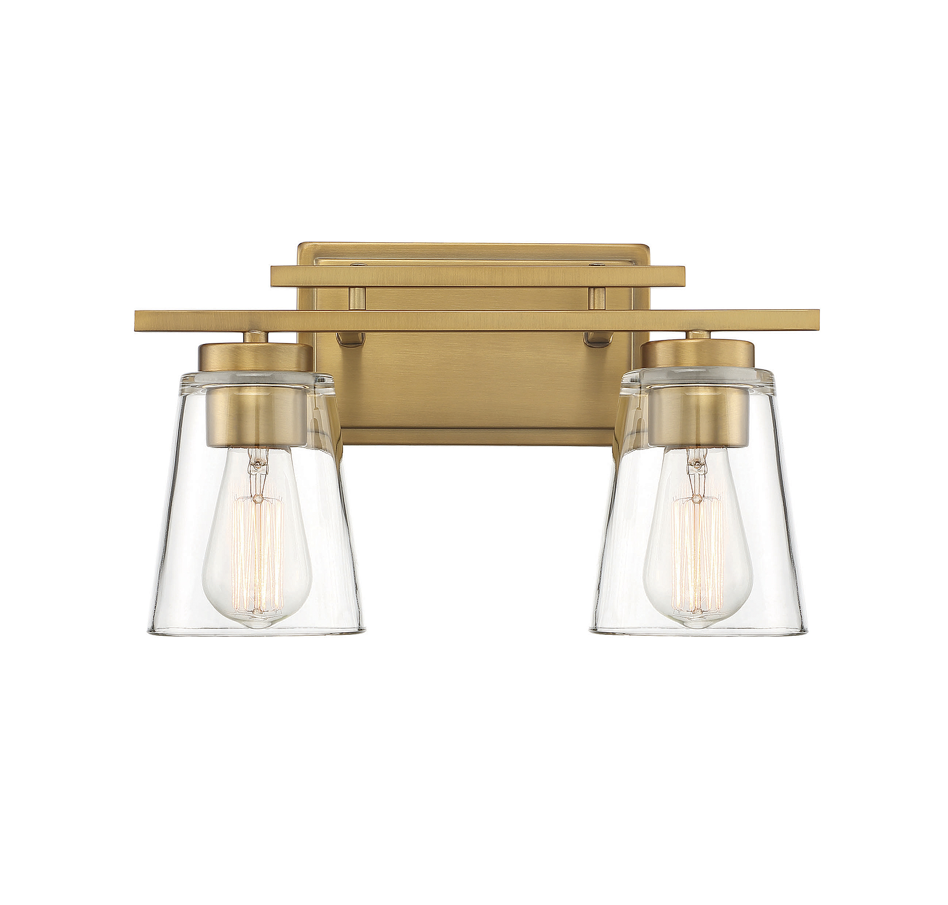 Savoy House Calhoun 2-Light Bathroom Vanity Light in Warm Brass