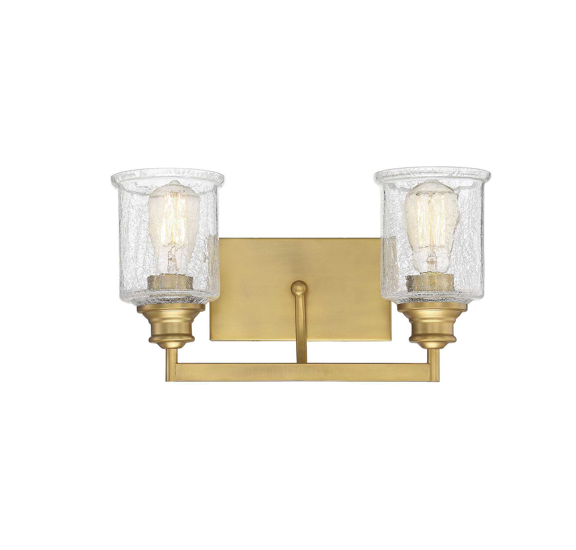 Savoy House Hampton 2-Light Bathroom Vanity Light in Warm Brass