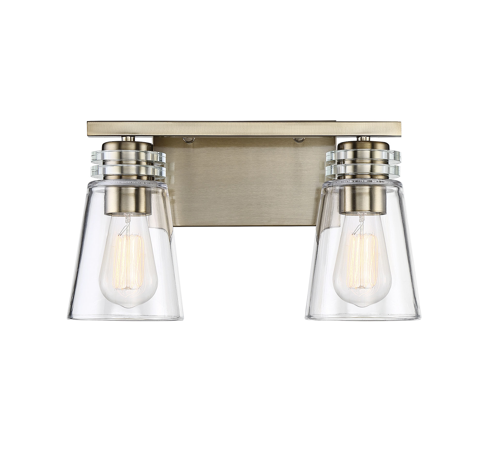 Savoy House Brannon 2-Light Bathroom Vanity Light in Noble Brass