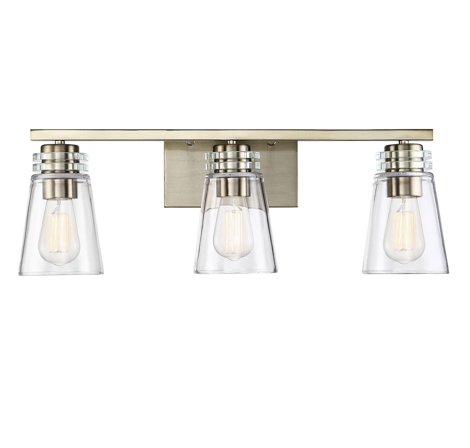 Savoy House Brannon 3-Light Bathroom Vanity Light in Noble Brass