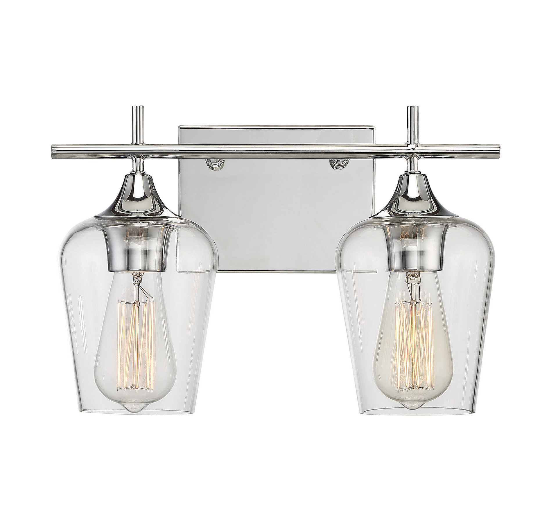 Savoy House Octave 2-Light Bathroom Vanity Light in Polished Chrome