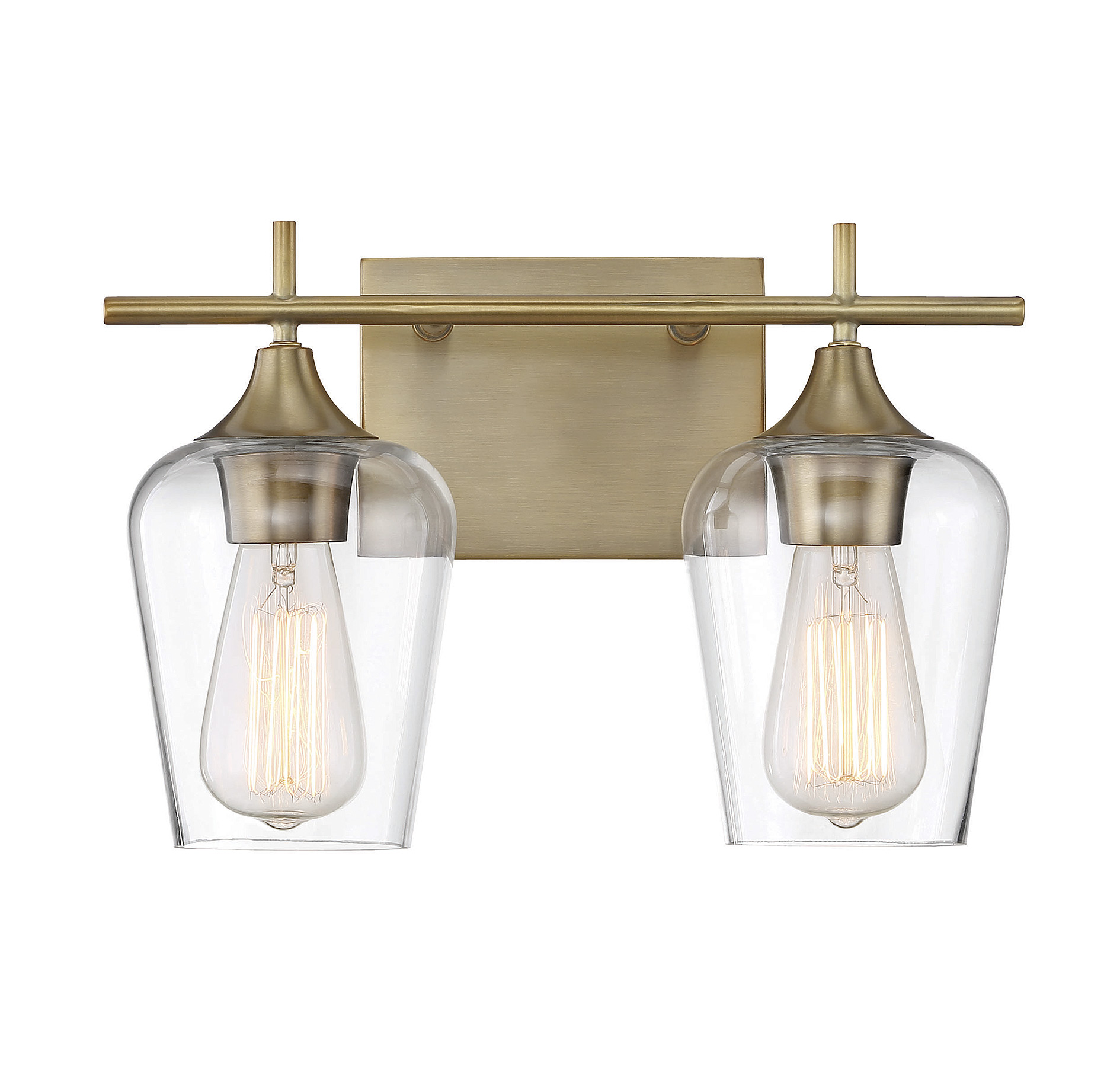 Savoy House Octave 2-Light Bathroom Vanity Light in Warm Brass