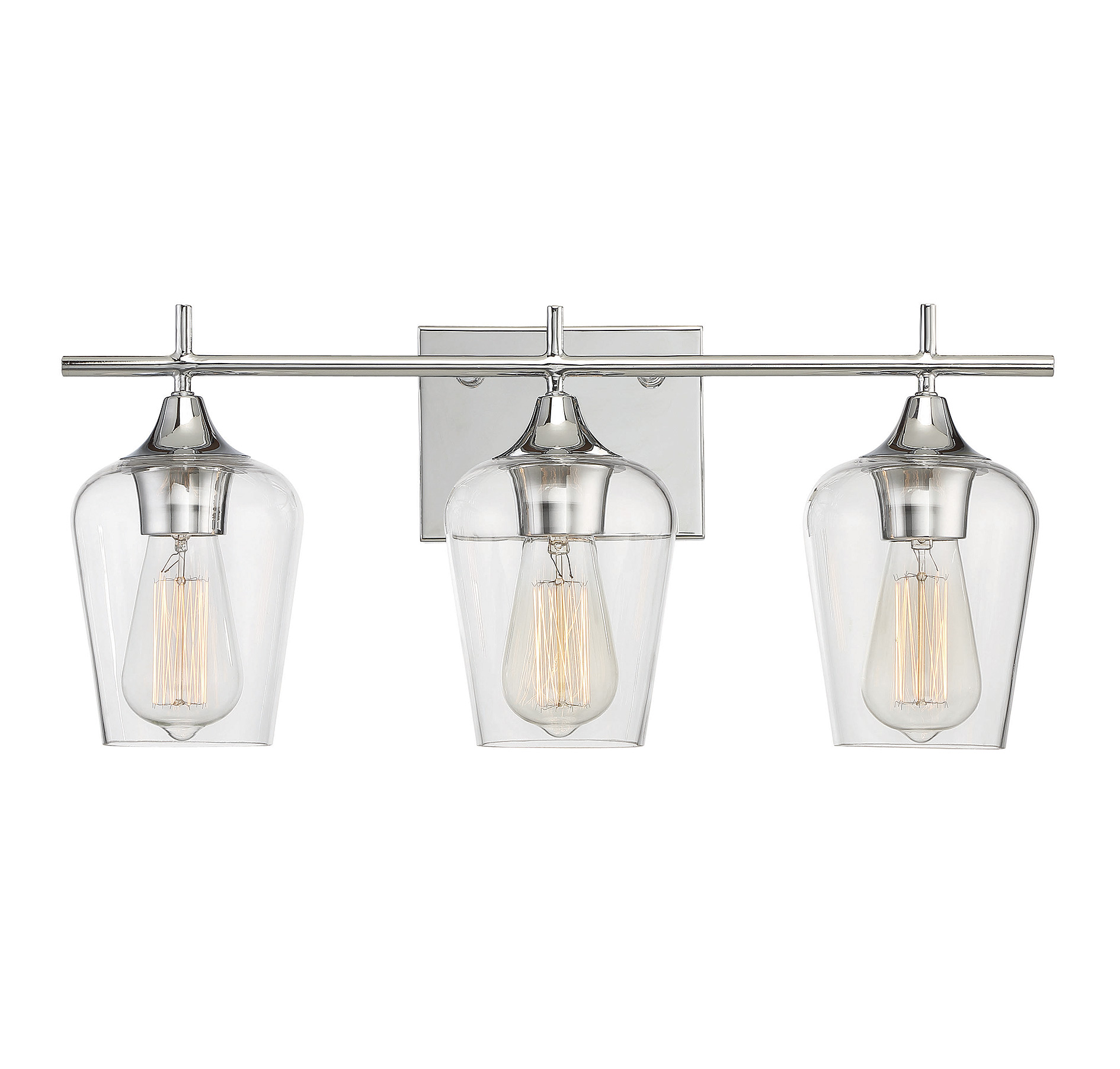 Savoy House Octave 3-Light Bathroom Vanity Light in Polished Chrome