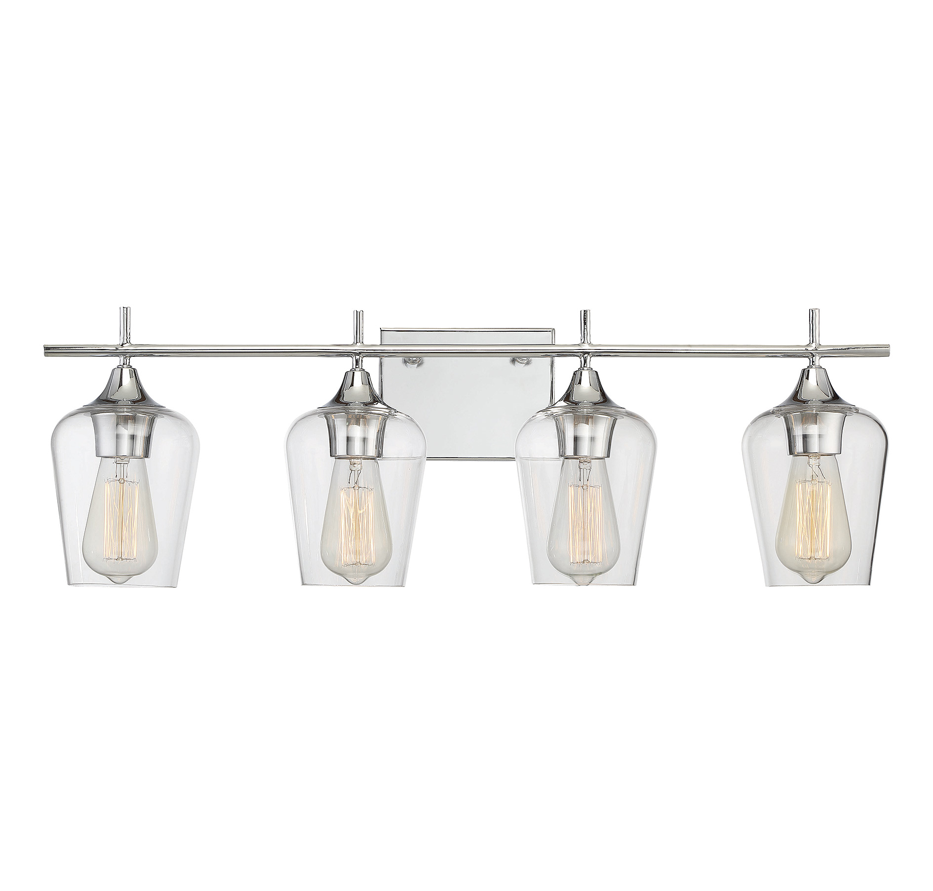 Savoy House Octave 4-Light Bathroom Vanity Light in Polished Chrome