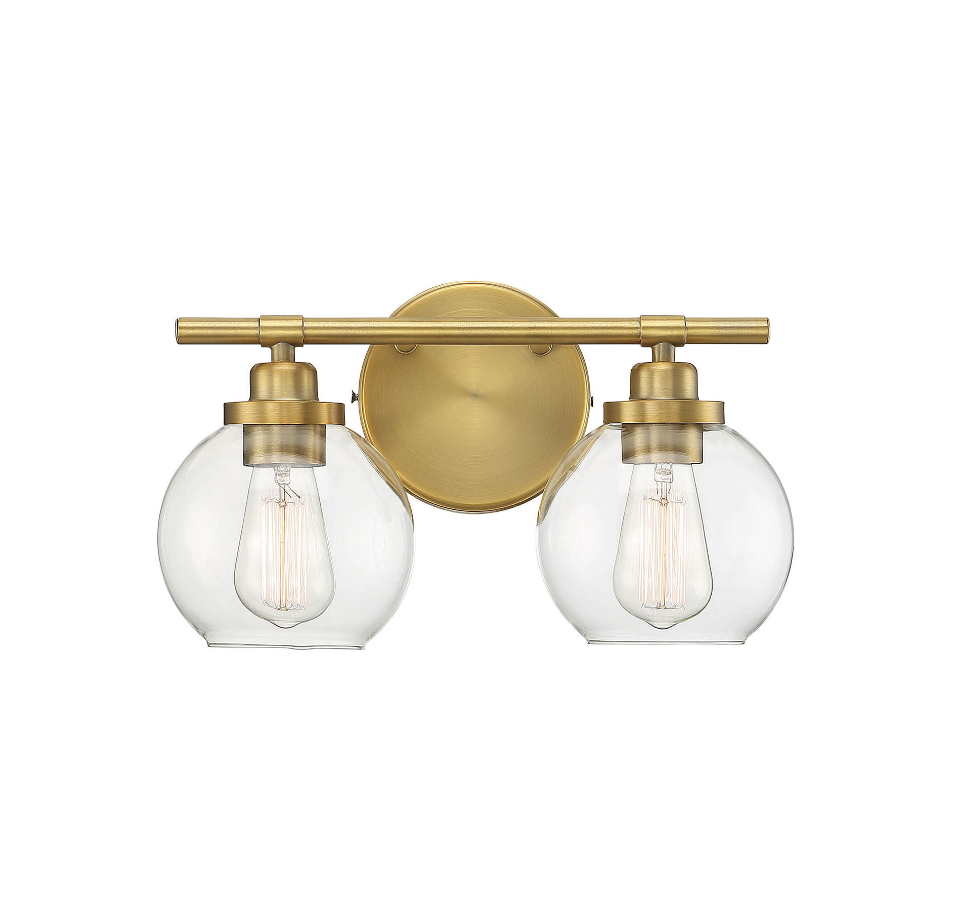 Savoy House Carson 2-Light Bathroom Vanity Light in Warm Brass