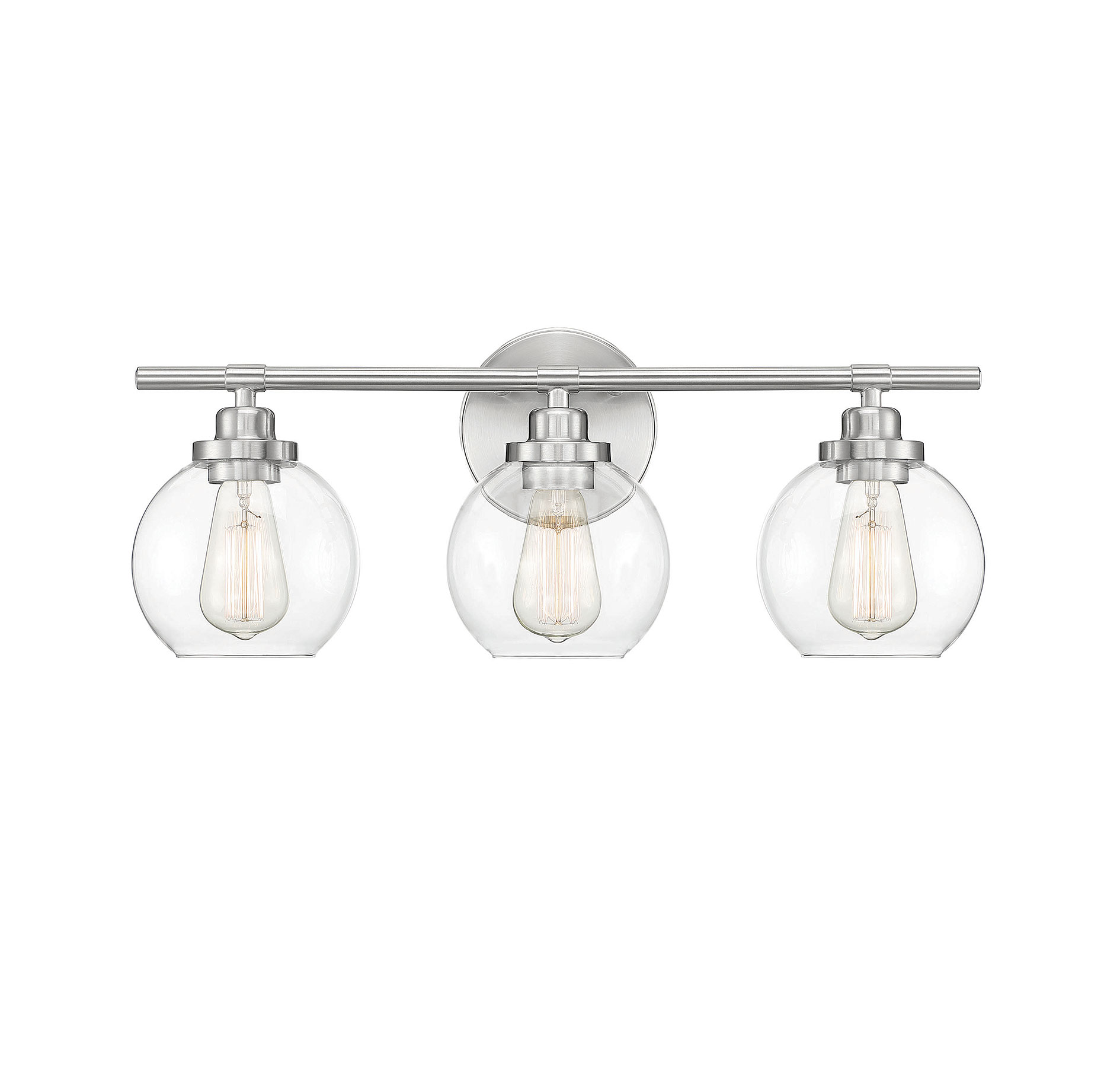 Savoy House Carson 3-Light Bathroom Vanity Light in Satin Nickel