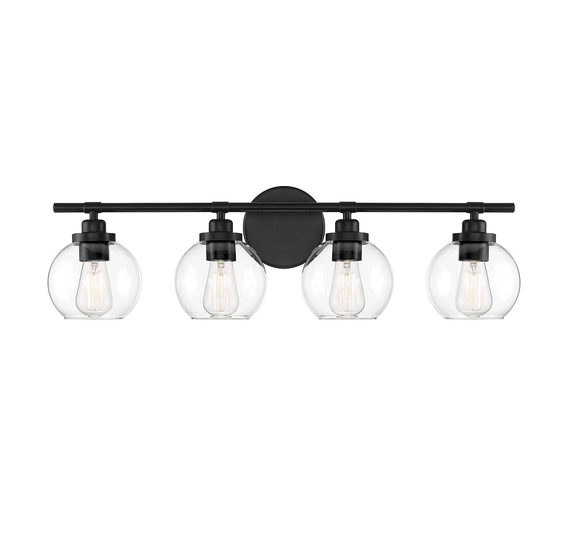 Savoy House Carson 4-Light Bathroom Vanity Light in Matte Black