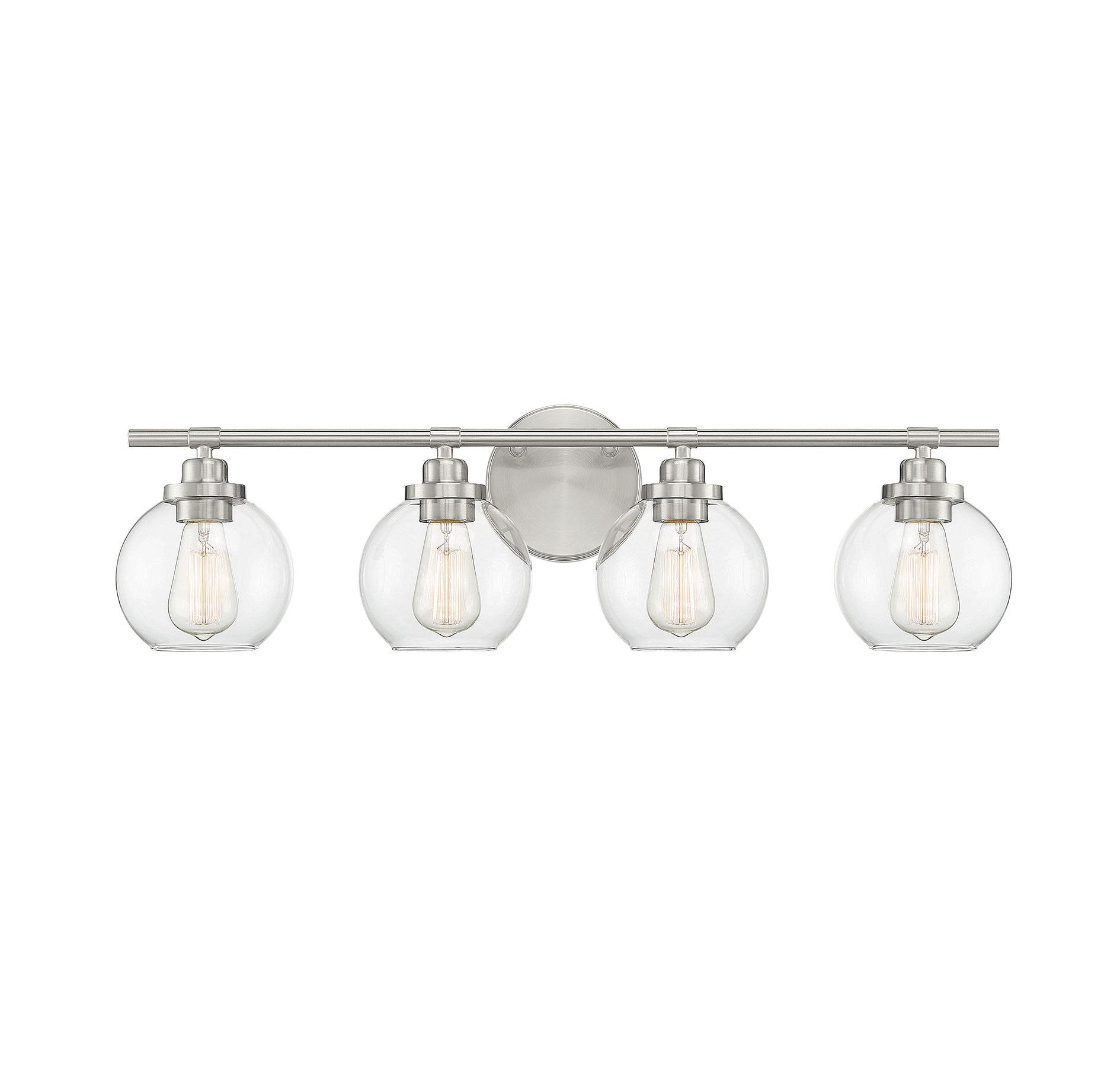 Savoy House Carson 4-Light Bathroom Vanity Light in Satin Nickel