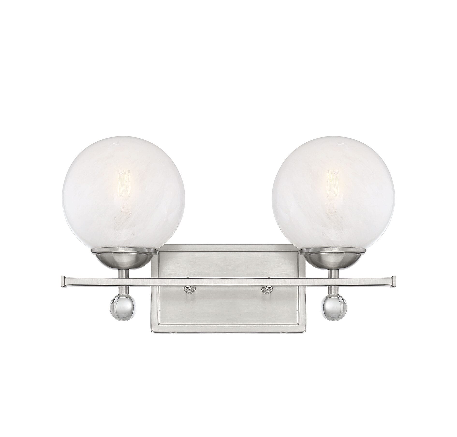 Savoy House Medina 2-Light Bathroom Vanity Light in Satin Nickel