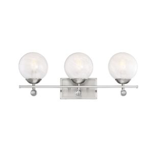 Savoy House Medina 3-Light Bathroom Vanity Light in Satin Nickel