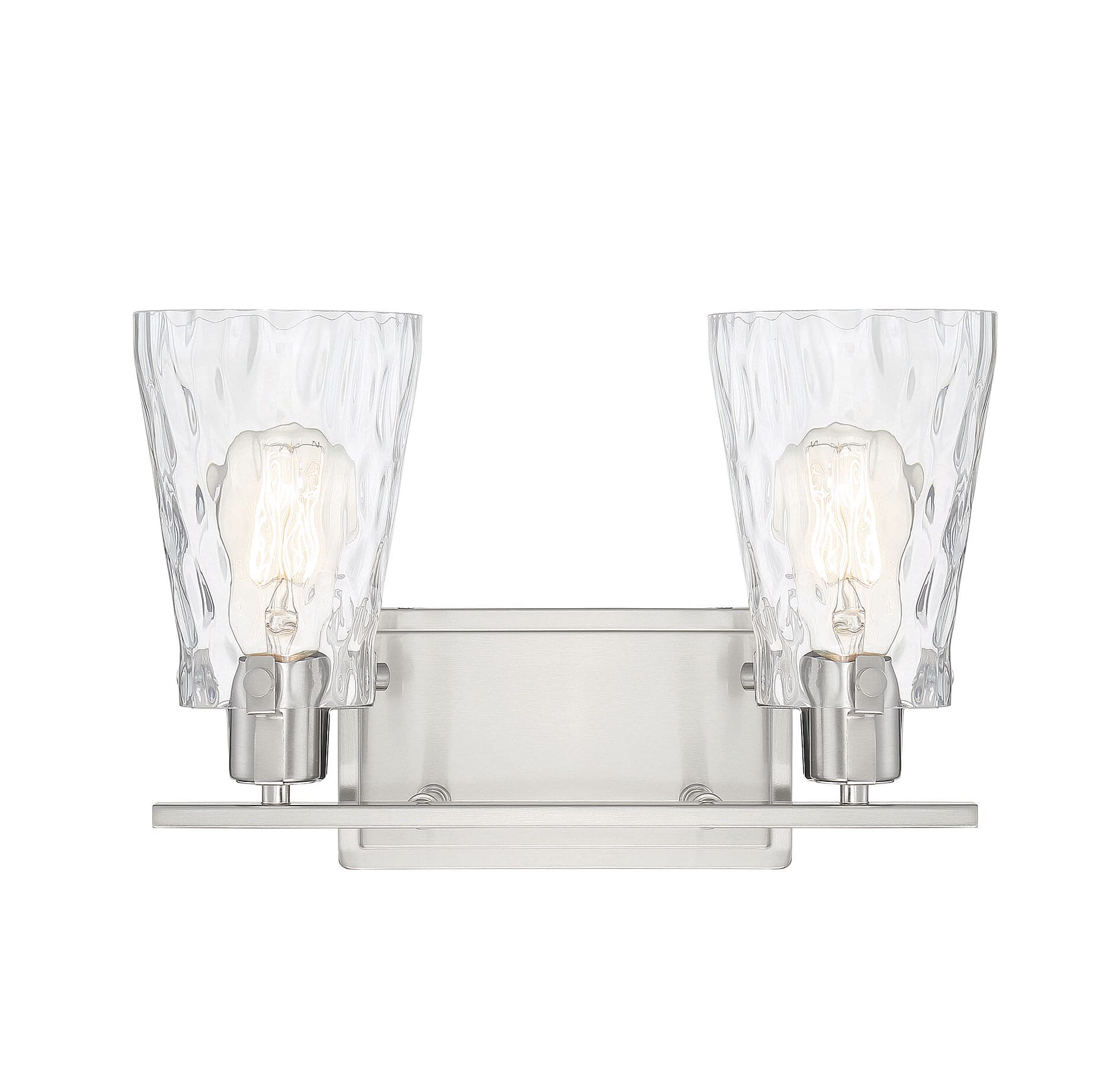 Savoy House Vaughan 2-Light Bathroom Vanity Light in Satin Nickel