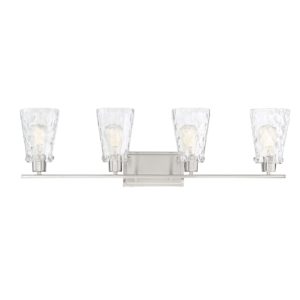 Savoy House Vaughan 4-Light Bathroom Vanity Light in Satin Nickel