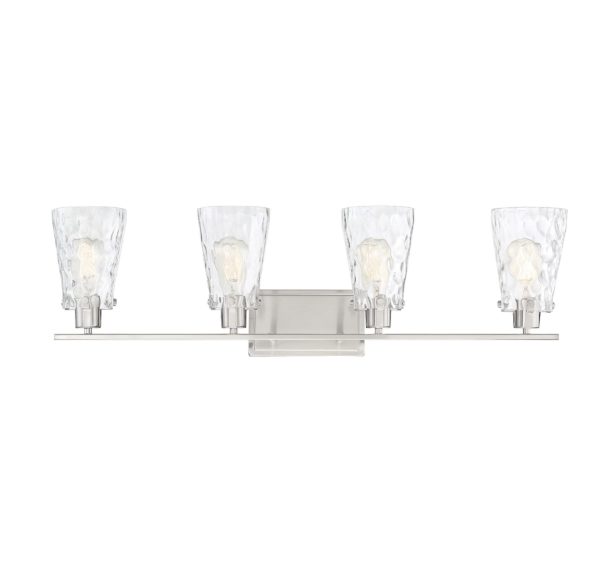 Savoy House Vaughan 4-Light Bathroom Vanity Light in Satin Nickel