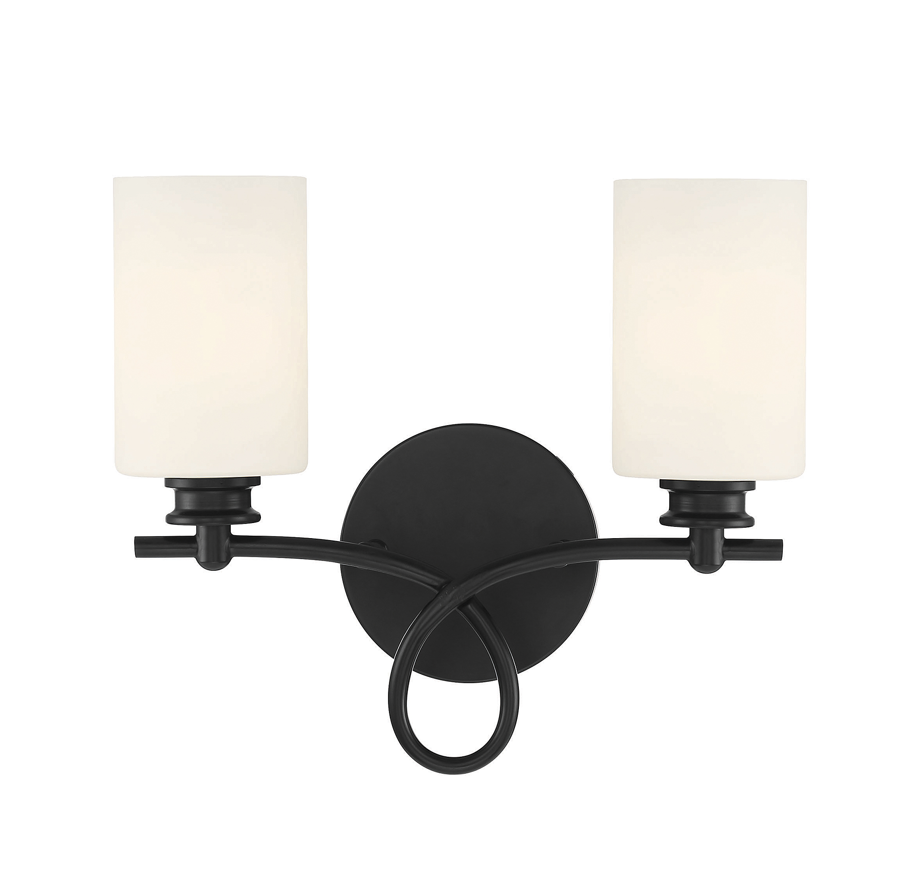 Savoy House Woodbury 2-Light Bathroom Vanity Light in Black