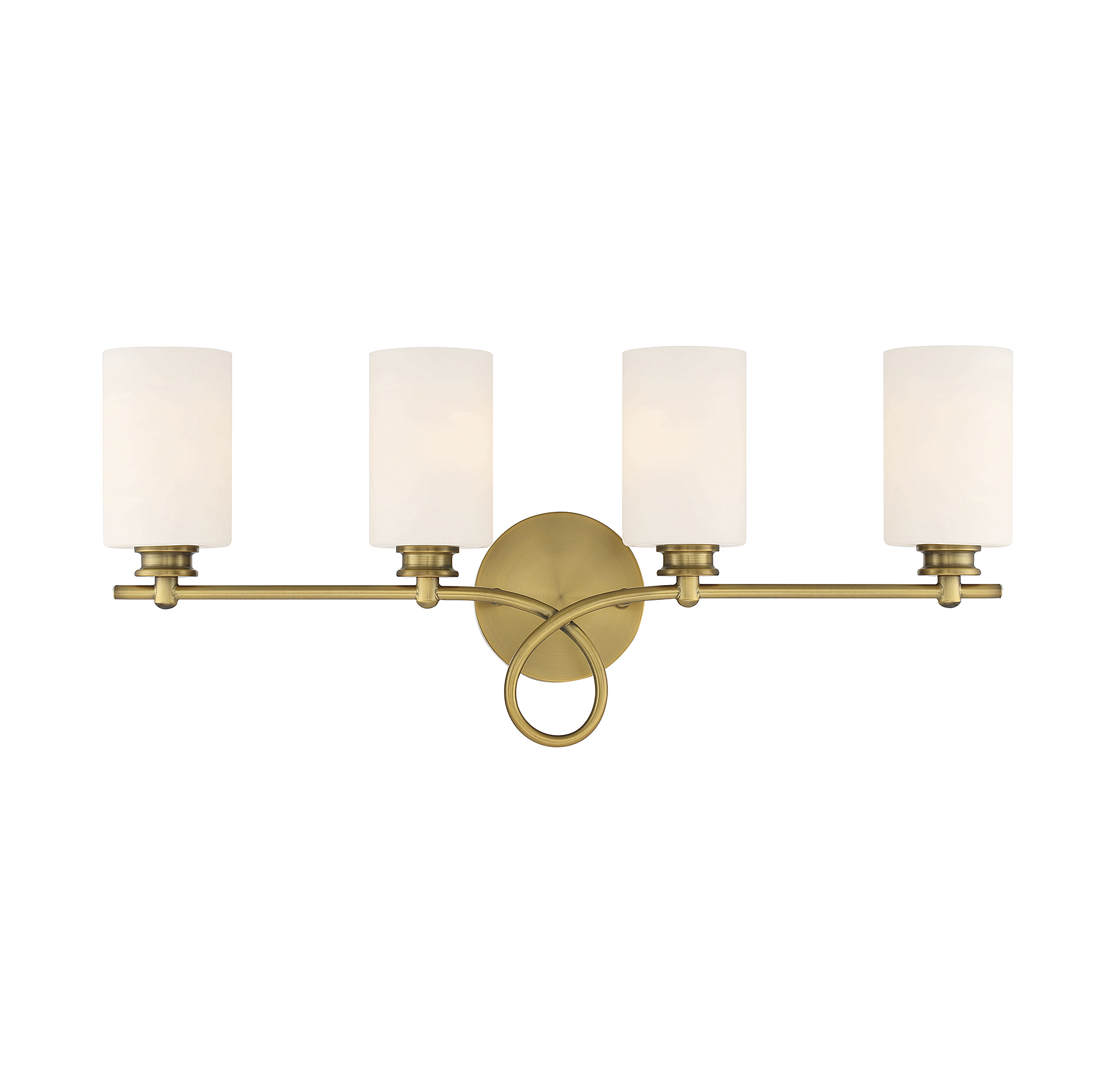 Savoy House Woodbury 4-Light Bathroom Vanity Light in Warm Brass