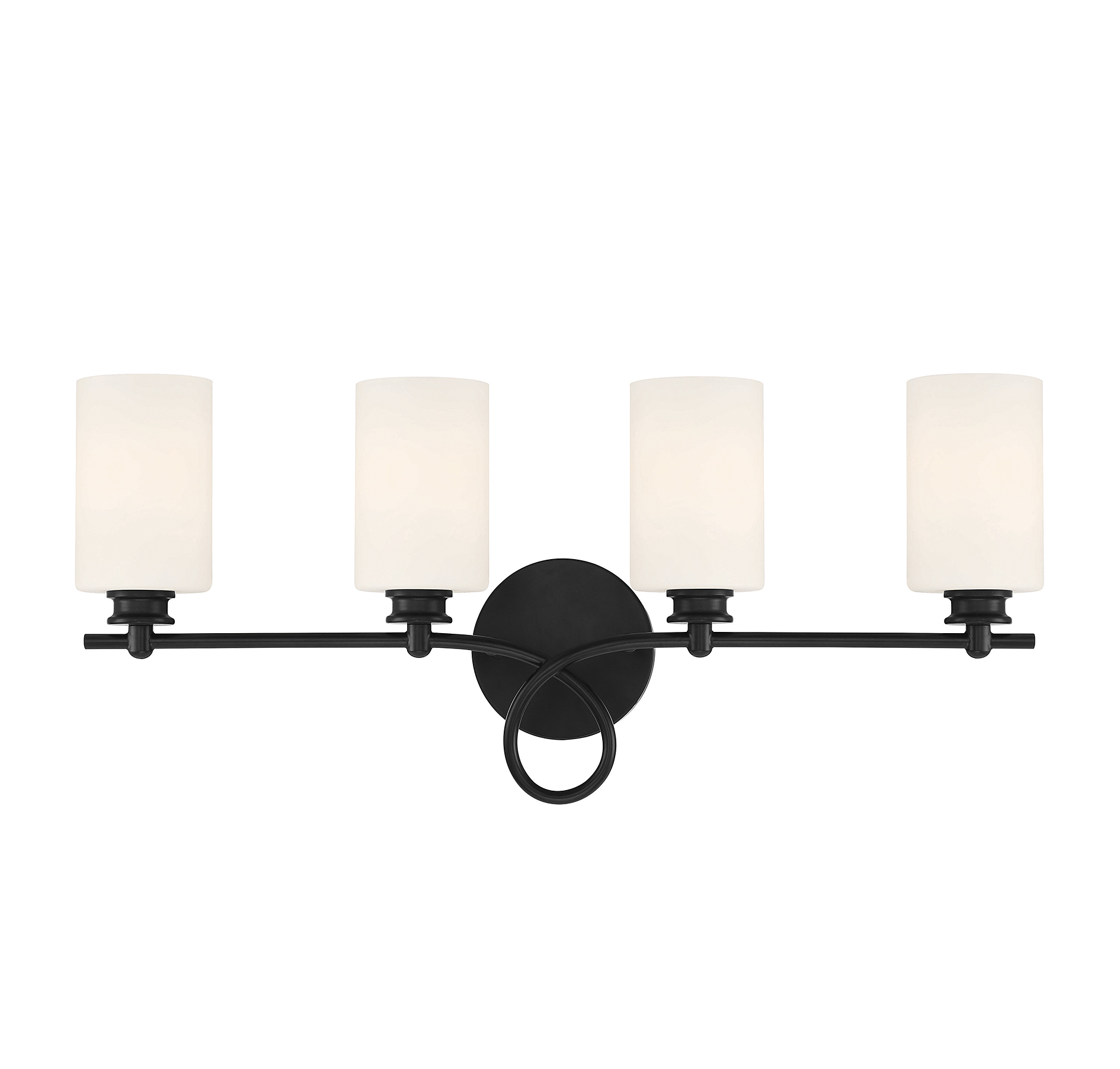 Savoy House Woodbury 4-Light Bathroom Vanity Light in Black