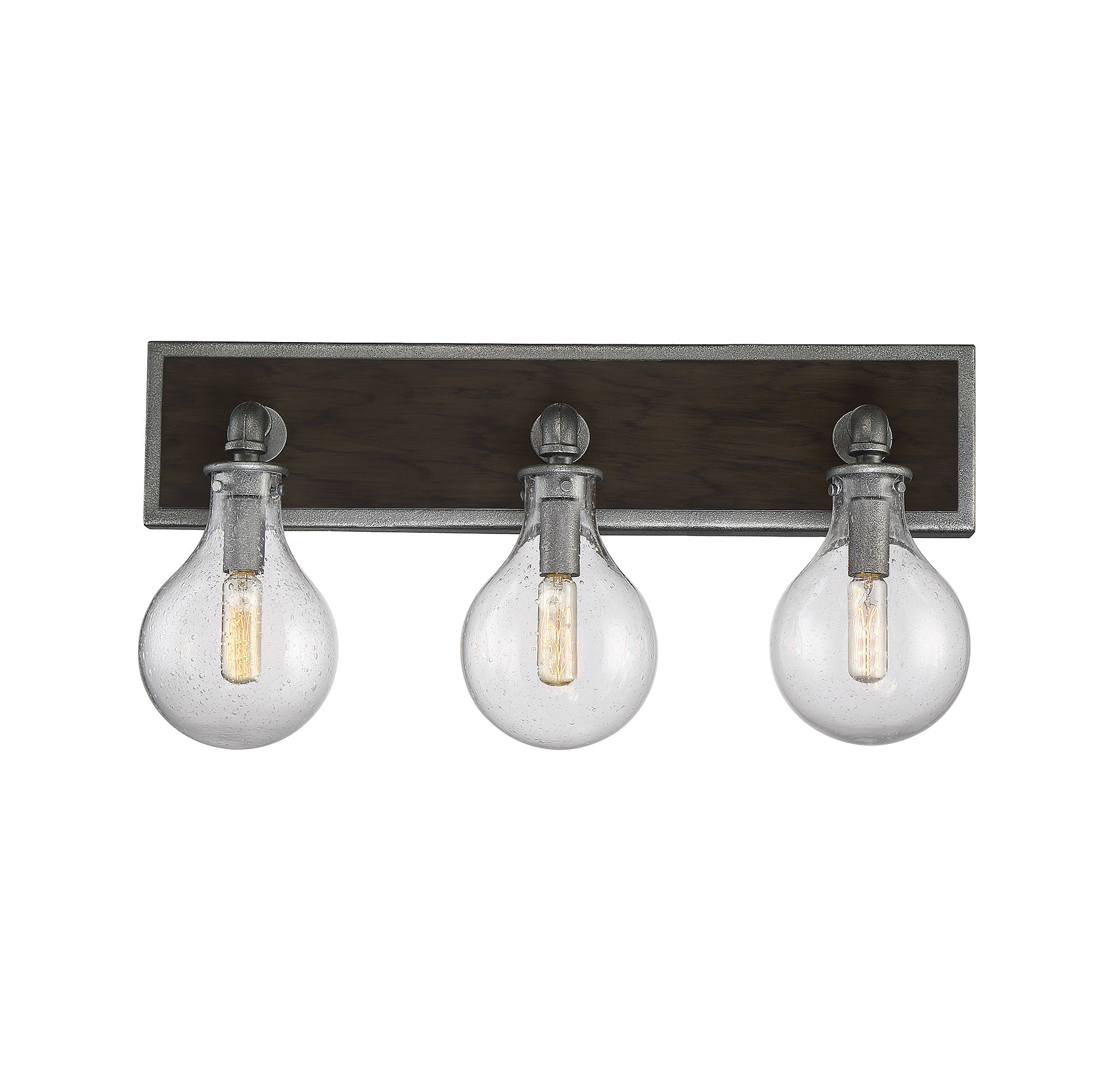 Savoy House Dansk 3-Light Bathroom Vanity Light in Galvanized Metal