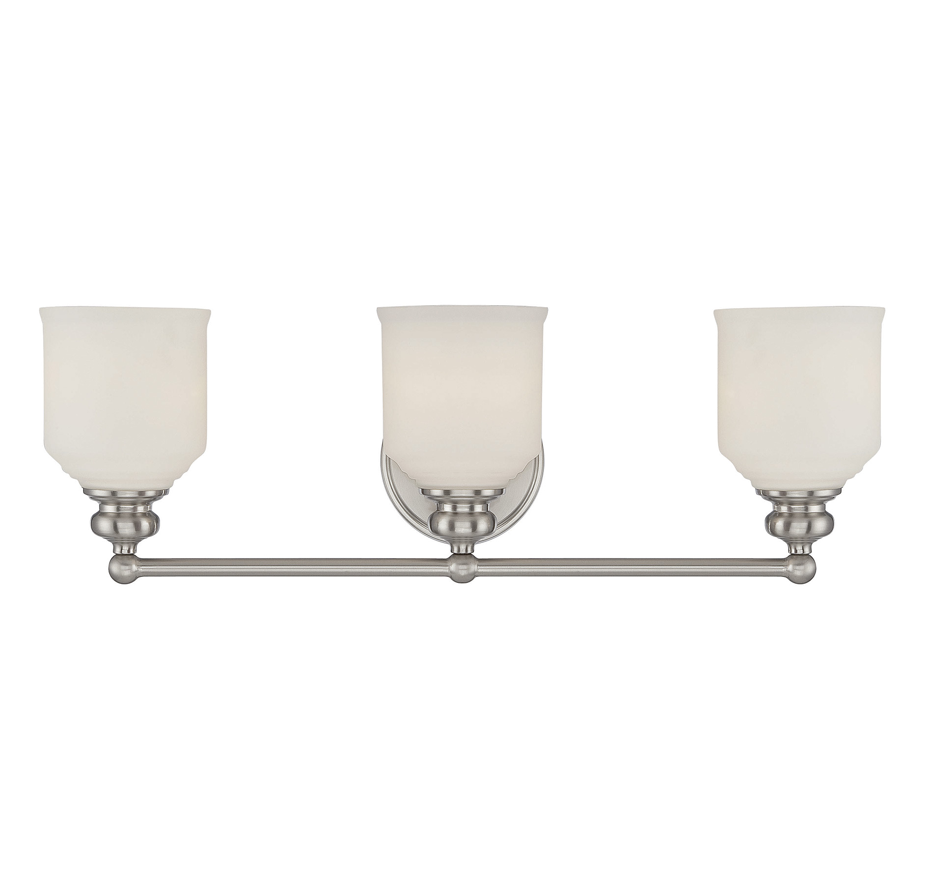 Savoy House Melrose by Brian Thomas 3-Light Bathroom Vanity Light in Satin Nickel